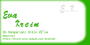 eva krein business card